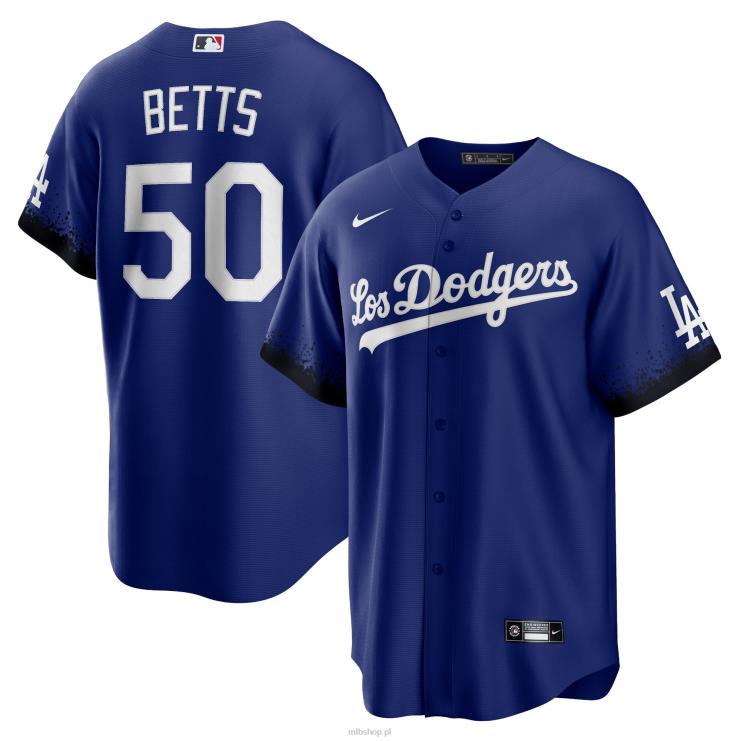 replika koszulki gracza los angeles dodgers mookie betts nike royal city connect mężczyźni 0J02V259 MLB Jerseys