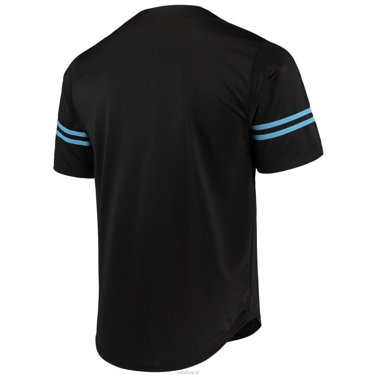 Homestead Greys szwy Czarna zapinana na guziki koszulka mężczyźni 0J02V1227 MLB Jerseys