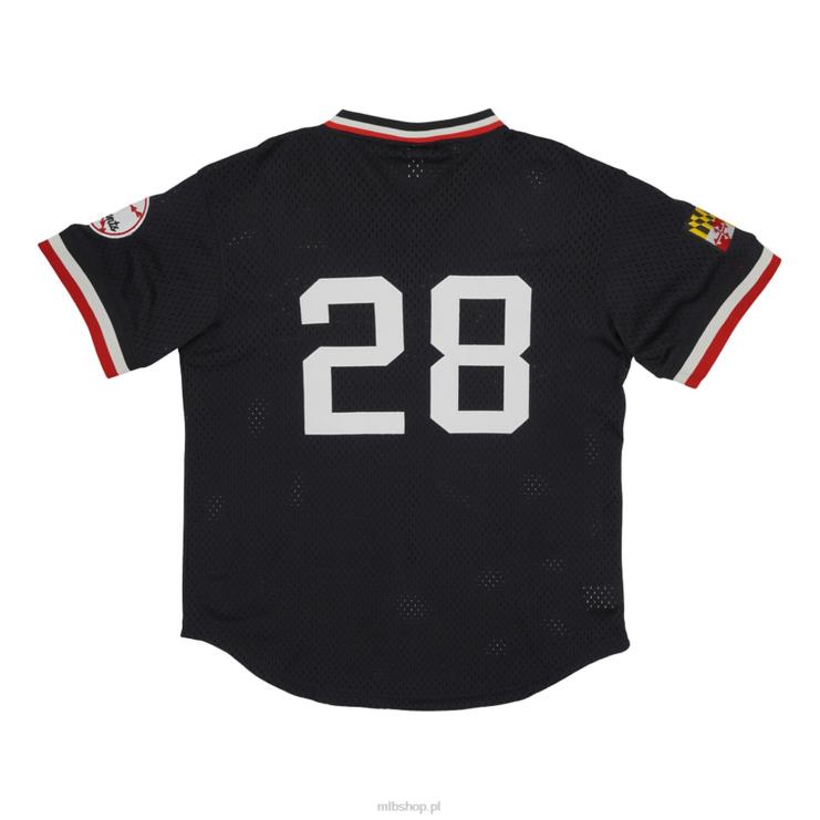 Baltimore Elite Gigants #28 Rings & Crwns czarna replika koszulki z dekoltem w szpic mężczyźni 0J02V1154 MLB Jerseys