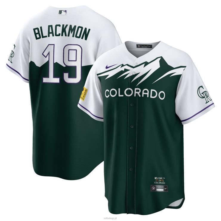 kolorado rockies charlie blackmon nike zielona replika koszulki gracza 2022 city connect mężczyźni 0J02V377 MLB Jerseys