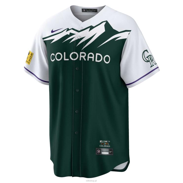kolorado rockies kris bryant nike zielona replika koszulki gracza 2022 city connect mężczyźni 0J02V668 MLB Jerseys
