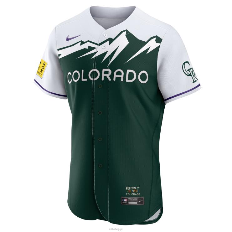 kolorado rockies nike green 2022 city connect autentyczna koszulka drużynowa mężczyźni 0J02V1622 MLB Jerseys
