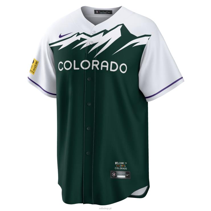 replika koszulki drużyny colorado rockies nike green city connect mężczyźni 0J02V1327 MLB Jerseys