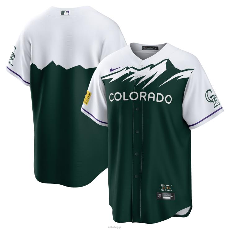 replika koszulki zespołu colorado rockies nike green 2022 city connect mężczyźni 0J02V143 MLB Jerseys