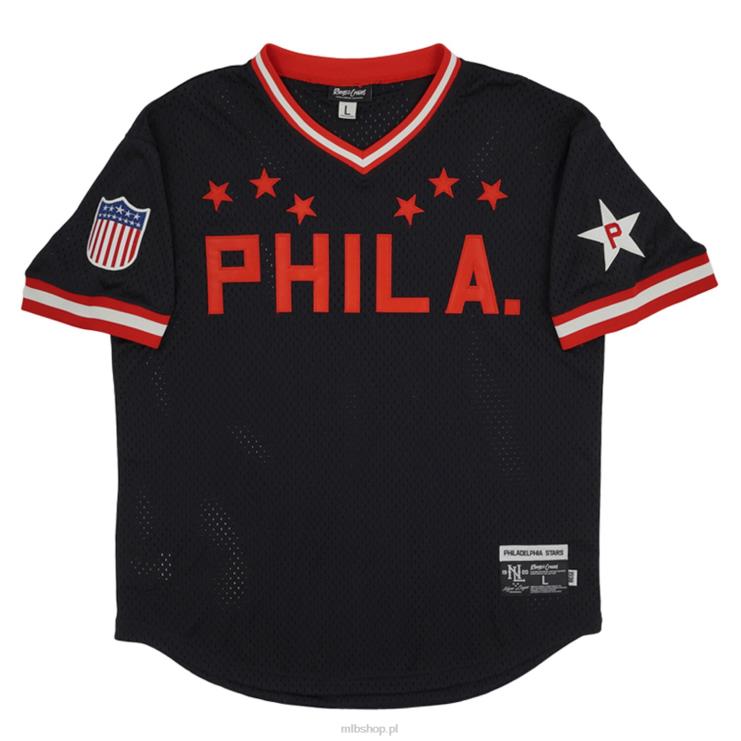 philadelphia stars #7 rings & crwns replika czarnej siateczkowej koszulki z dekoltem w szpic mężczyźni 0J02V1326 MLB Jerseys