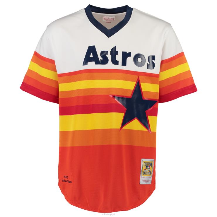 biała autentyczna koszulka houston astros nolan ryan mitchell & ness mężczyźni 0J02V983 MLB Jerseys