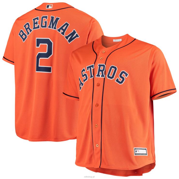 houston astros alex bregman majestatyczna pomarańczowa duża i wysoka replika koszulki gracza mężczyźni 0J02V770 MLB Jerseys