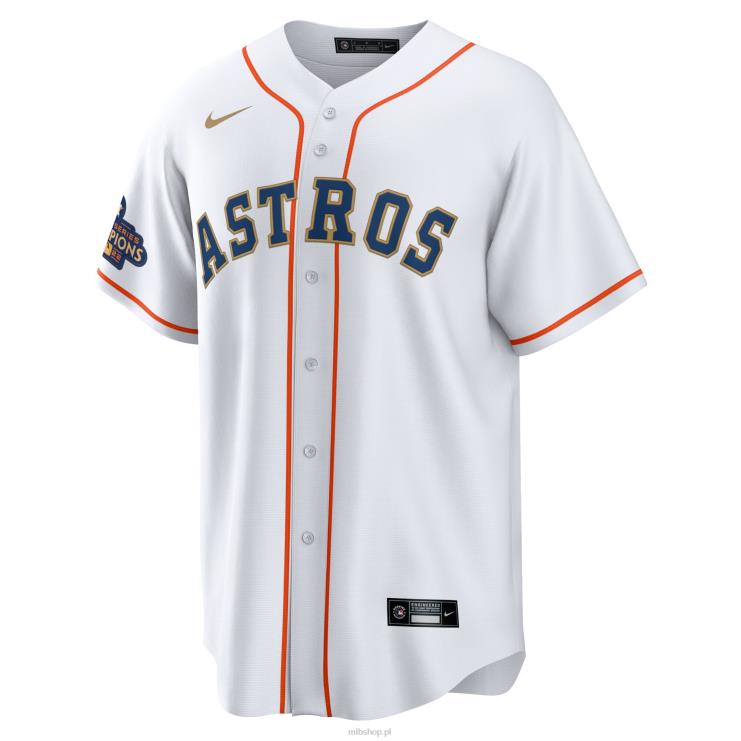 houston astros alex bregman nike biało-złota replika koszulki gracza 2023 ze złotej kolekcji mężczyźni 0J02V90 MLB Jerseys