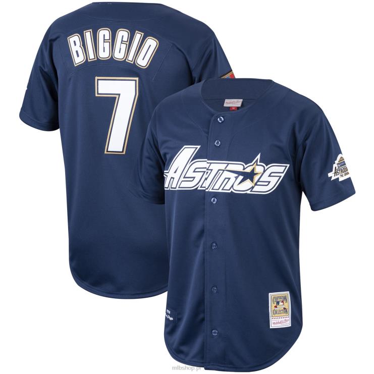 houston astros craig biggio mitchell & ness granatowa kolekcja cooperstown 1994 autentyczna koszulka mężczyźni 0J02V830 MLB Jerseys