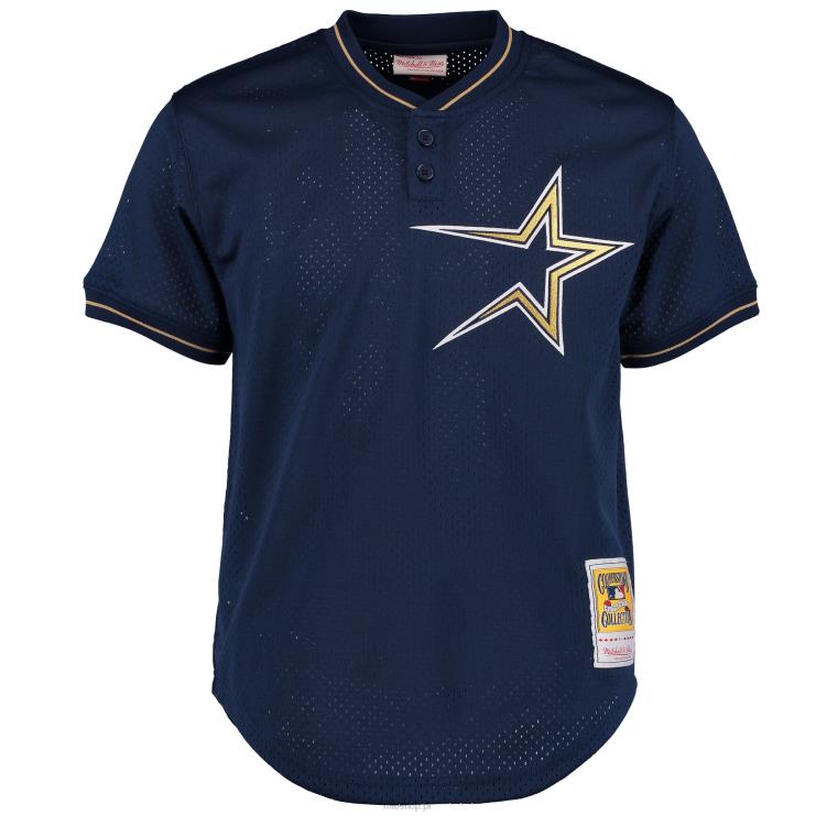 houston astros craig biggio mitchell & ness granatowa koszulka treningowa z kolekcji cooperstown mężczyźni 0J02V978 MLB Jerseys