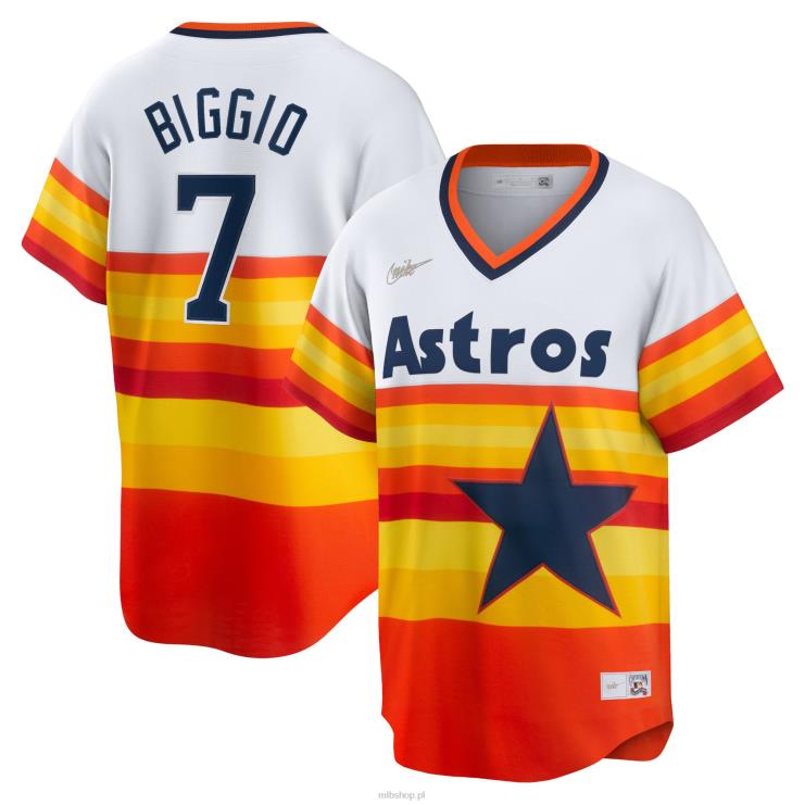 houston astros craig biggio nike biała koszulka domowa z kolekcji cooperstown mężczyźni 0J02V272 MLB Jerseys