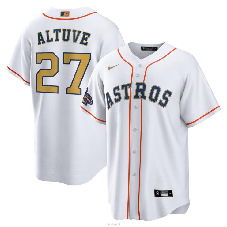 houston astros jose altuve nike biało-złota replika koszulki gracza z kolekcji 2023 ze złota mężczyźni 0J02V44 MLB Jerseys