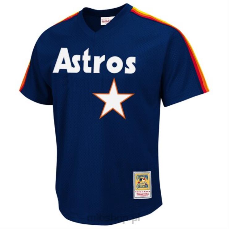 houston astros nolan ryan mitchell & ness granatowy 1988 autentyczna kolekcja cooperstown siatkowa koszulka treningowa mrugnięcia mężczyźni 0J02V801 MLB Jerseys