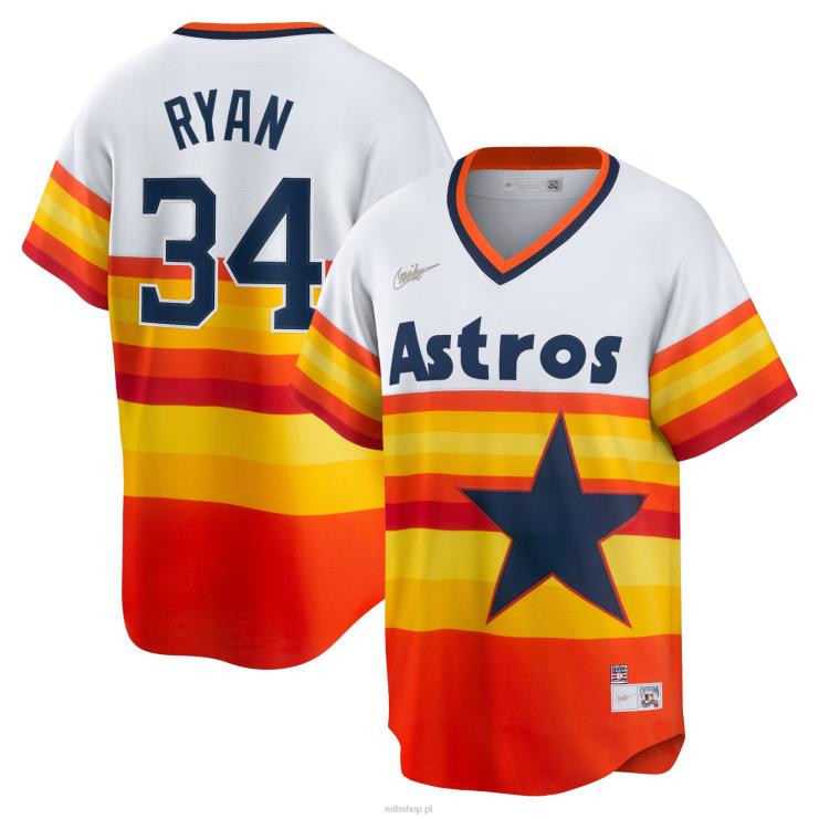 houston astros nolan ryan nike biała domowa koszulka gracza z kolekcji cooperstown mężczyźni 0J02V1275 MLB Jerseys