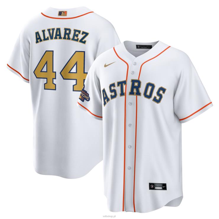 houston astros yordan alvarez nike biało-złota replika koszulki gracza z kolekcji 2023 złota mężczyźni 0J02V145 MLB Jerseys