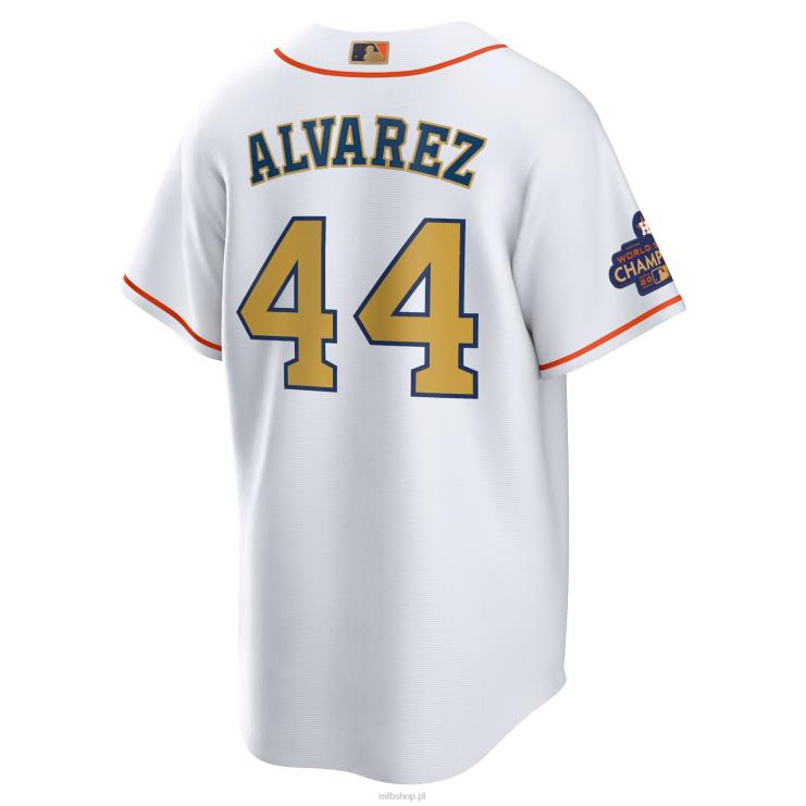 houston astros yordan alvarez nike biało-złota replika koszulki gracza z kolekcji 2023 złota mężczyźni 0J02V145 MLB Jerseys