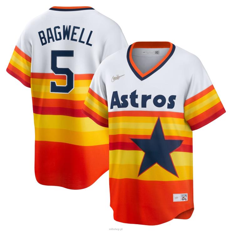 koszulka houston astros jeff bagwell nike biała domowa kolekcja cooperstown mężczyźni 0J02V521 MLB Jerseys