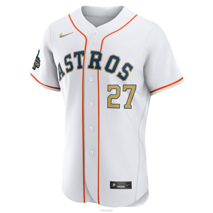 koszulka houston astros jose altuve nike biała 2023 ze złotej kolekcji, autentyczna koszulka gracza mężczyźni 0J02V348 MLB Jerseys