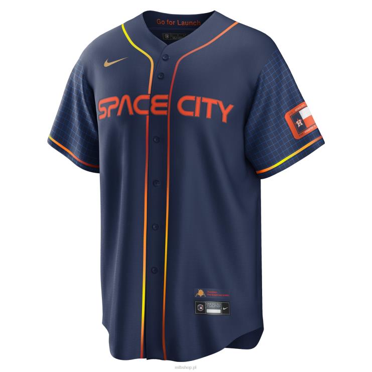 replika koszulki gracza Houston Astros Alex Bregman Nike Navy 2022 City Connect mężczyźni 0J02V120 MLB Jerseys