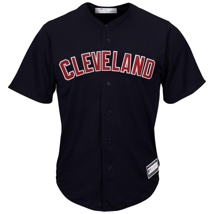 Granatowa replika koszulki Cleveland Indians, duża i wysoka mężczyźni 0J02V1532 MLB Jerseys