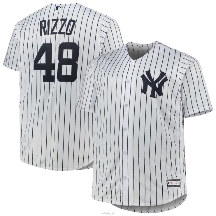 New York Yankees Anthony Rizzo biała replika dużej i wysokiej koszulki gracza mężczyźni 0J02V1177 MLB Jerseys