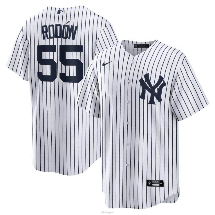 New York Yankees Carlos Rodon Nike Biało/granatowa koszulka domowa oficjalnego gracza mężczyźni 0J02V1034 MLB Jerseys