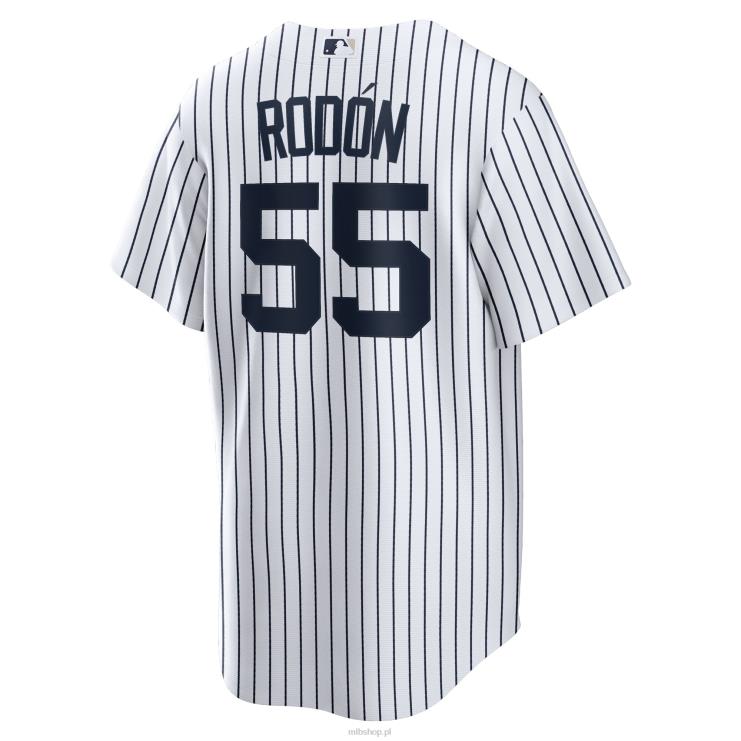 New York Yankees Carlos Rodon Nike Biało/granatowa koszulka domowa oficjalnego gracza mężczyźni 0J02V1034 MLB Jerseys