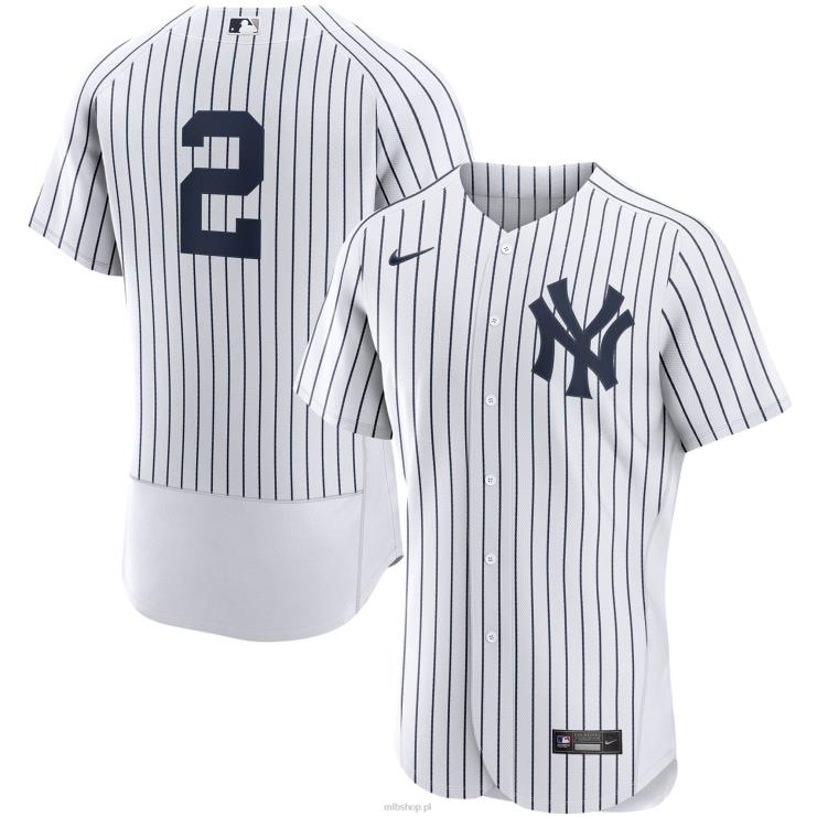 New York Yankees Derek Jeter Nike Biało-granatowa domowa autentyczna koszulka gracza mężczyźni 0J02V485 MLB Jerseys