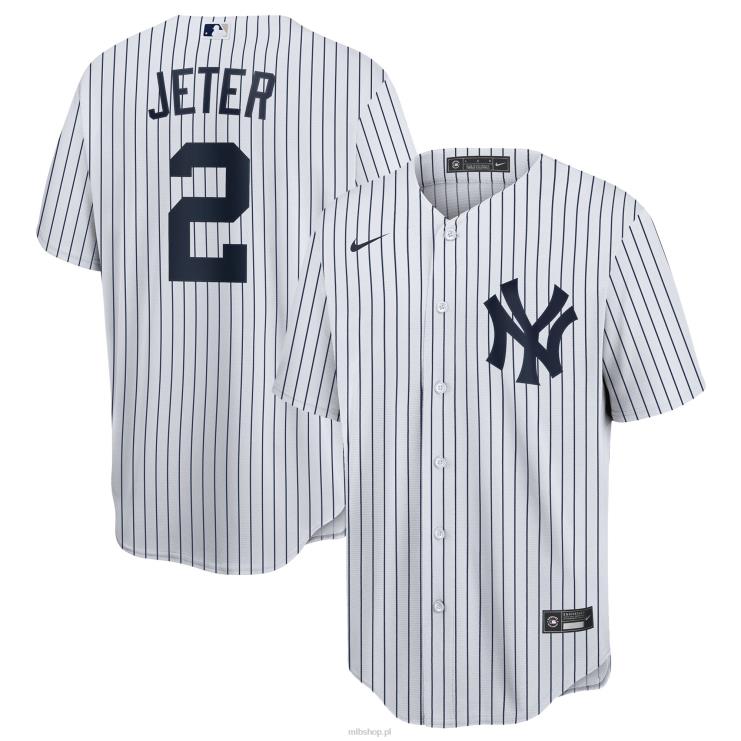 New York Yankees Derek Jeter Nike Biało-granatowa replika domowej koszulki z nazwiskiem gracza mężczyźni 0J02V584 MLB Jerseys