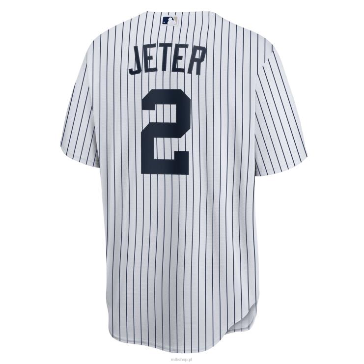 New York Yankees Derek Jeter Nike Biało-granatowa replika domowej koszulki z nazwiskiem gracza mężczyźni 0J02V584 MLB Jerseys