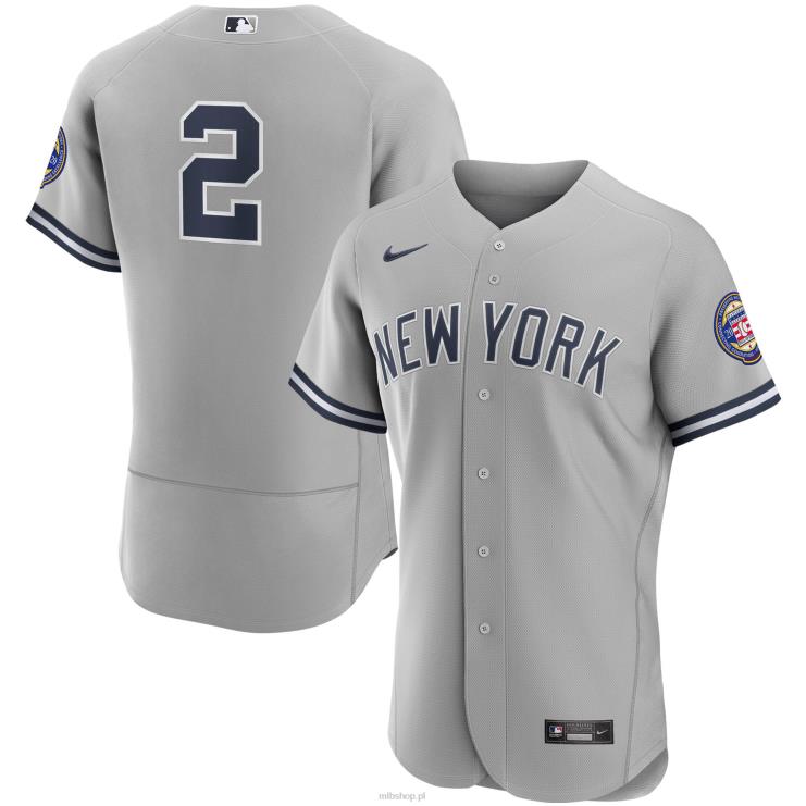New York Yankees Derek Jeter Nike Grey 2020 Hall of Fame Induction Road Autentyczna koszulka gracza mężczyźni 0J02V545 MLB Jerseys
