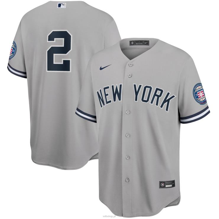 New York Yankees Derek Jeter Nike Grey 2020 Hall of Fame Replika koszulki indukcyjnej mężczyźni 0J02V124 MLB Jerseys