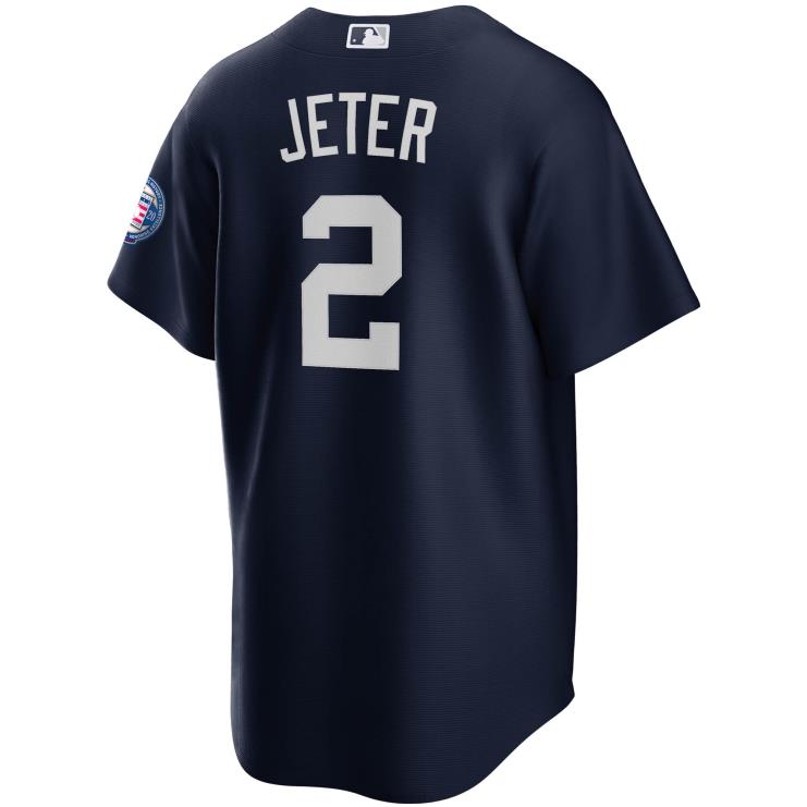 New York Yankees Derek Jeter Nike Navy 2020 Hall of Fame Induction Alternatywna replika nazwy gracza Jersey mężczyźni 0J02V125 MLB Jerseys