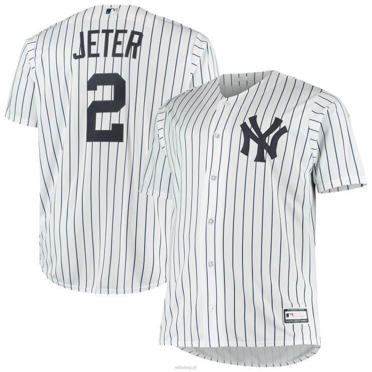 New York Yankees Derek Jeter biała replika dużej i wysokiej koszulki gracza mężczyźni 0J02V646 MLB Jerseys