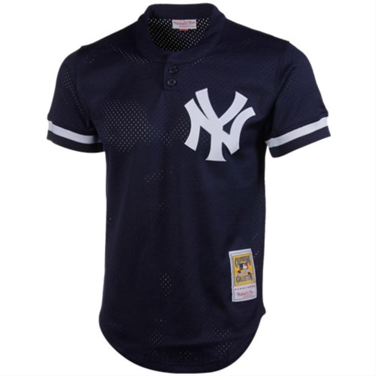 New York Yankees Don Mattingly Mitchell & Ness Navy 1995 Autentyczna kolekcja Cooperstown Siatkowa koszulka treningowa mrugnięcia mężczyźni 0J02V534 MLB Jerseys