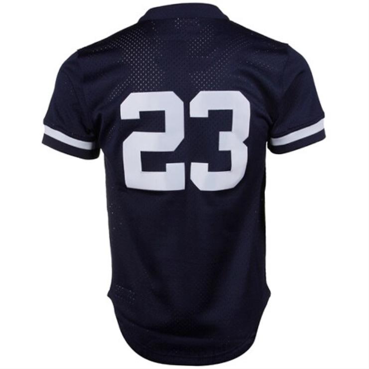 New York Yankees Don Mattingly Mitchell & Ness Navy 1995 Autentyczna kolekcja Cooperstown Siatkowa koszulka treningowa mrugnięcia mężczyźni 0J02V534 MLB Jerseys