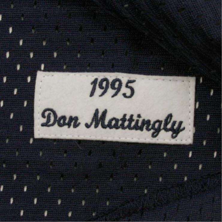 New York Yankees Don Mattingly Mitchell & Ness Navy 1995 Autentyczna kolekcja Cooperstown Siatkowa koszulka treningowa mrugnięcia mężczyźni 0J02V534 MLB Jerseys