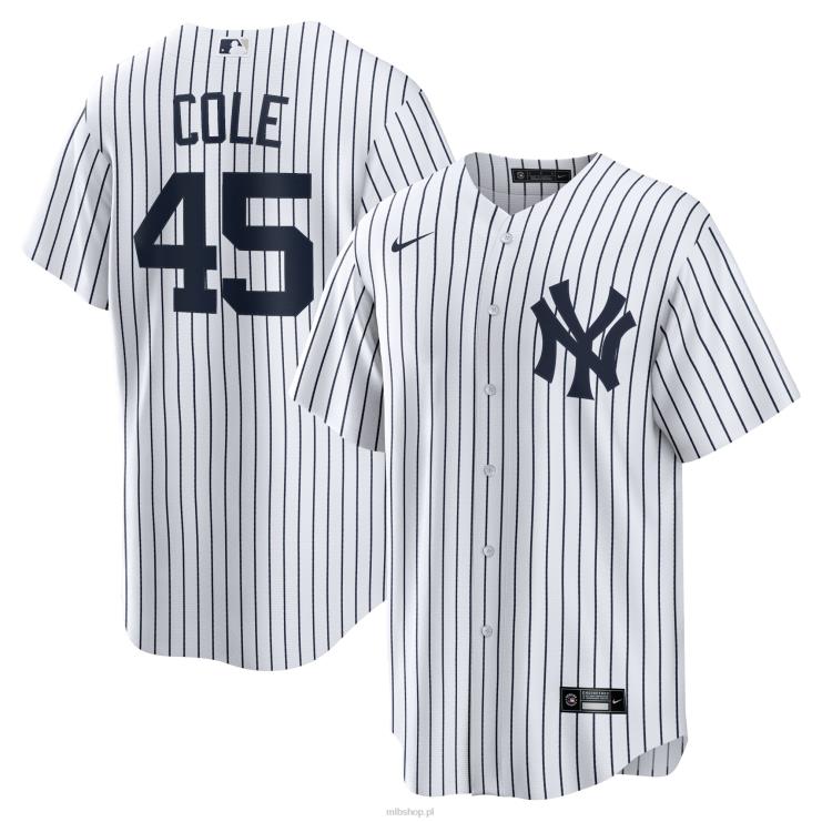 New York Yankees Gerrit Cole Nike Biała replika domowej koszulki z nazwiskiem gracza mężczyźni 0J02V367 MLB Jerseys