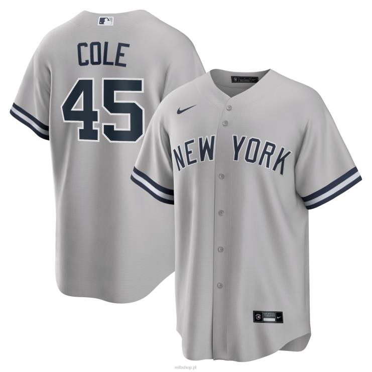 New York Yankees Gerrit Cole Nike Grey Road replika koszulki z nazwiskiem gracza mężczyźni 0J02V299 MLB Jerseys