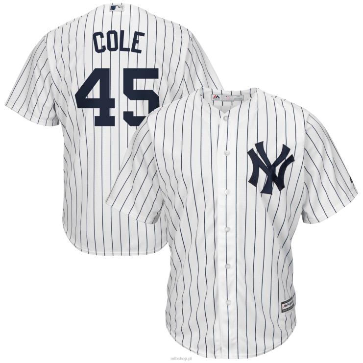New York Yankees Gerrit Cole biało-granatowa replika dużej i wysokiej koszulki gracza mężczyźni 0J02V1350 MLB Jerseys