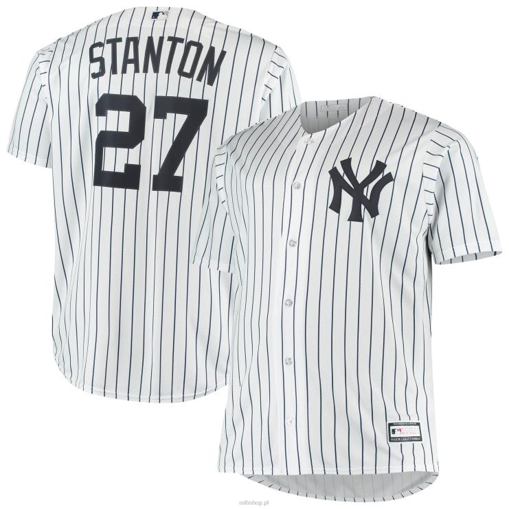 New York Yankees Giancarlo Stanton biała replika dużej i wysokiej koszulki gracza mężczyźni 0J02V1082 MLB Jerseys