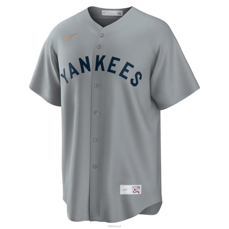 New York Yankees Mickey Mantle Szara koszulka z kolekcji Road Cooperstown mężczyźni 0J02V194 MLB Jerseys