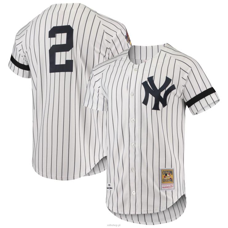 New York Yankees Mitchell & Ness biała kolekcja Cooperstown 1996 autentyczna domowa koszulka mężczyźni 0J02V250 MLB Jerseys