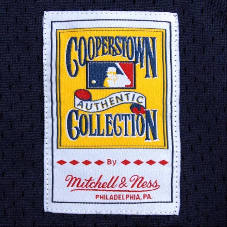 New York Yankees bernie williams mitchell & ness granatowa cooperstown siatkowa koszulka treningowa do pałki mężczyźni 0J02V999 MLB Jerseys