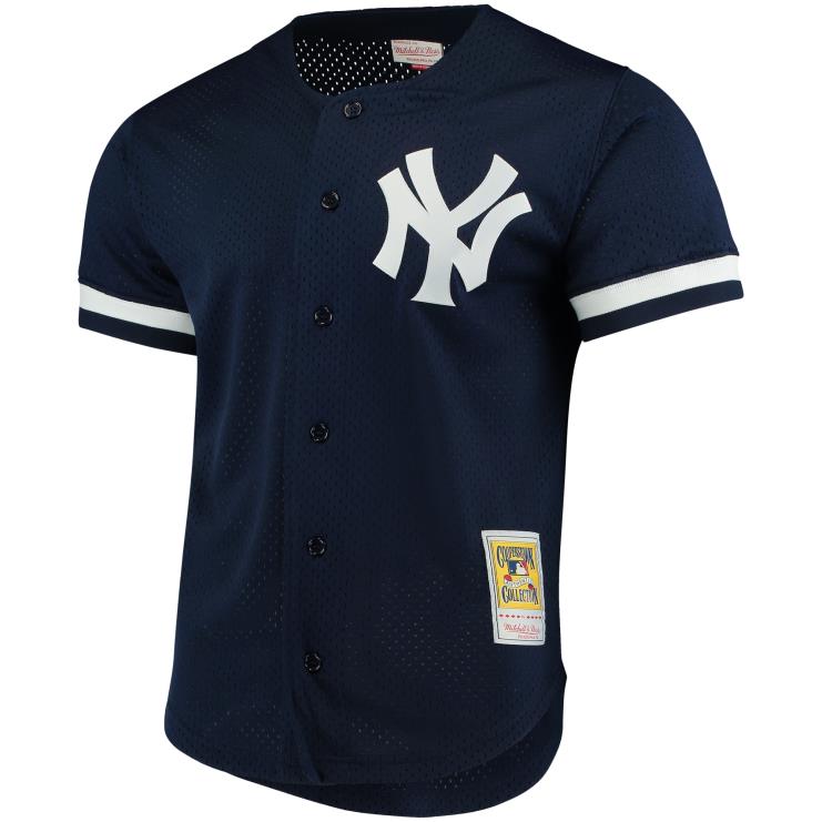 New York Yankees bernie williams mitchell & ness marynarka wojenna moda kolekcja cooperstown siatkowa koszulka treningowa mrugnięcia mężczyźni 0J02V343 MLB Jerseys