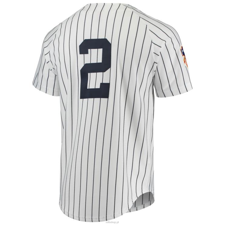New York Yankees derek jeter mitchell & ness biały 1997 kolekcja cooperstown autentyczna koszulka mężczyźni 0J02V651 MLB Jerseys