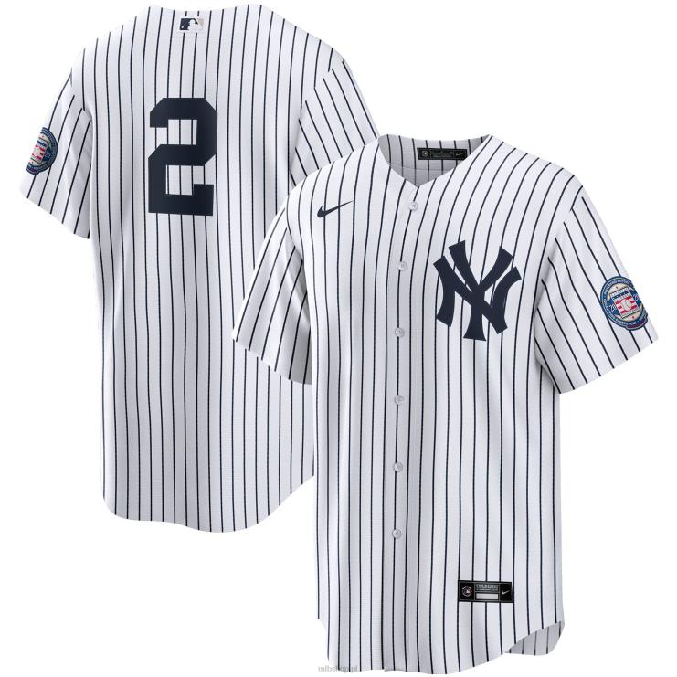 New York Yankees derek jeter nike biało-granatowa replika koszulki Hall of Fame 2020 mężczyźni 0J02V129 MLB Jerseys