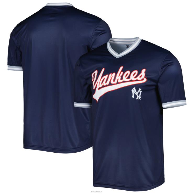 New York Yankees szwy granatowa koszulka drużyny z kolekcji Cooperstown mężczyźni 0J02V907 MLB Jerseys