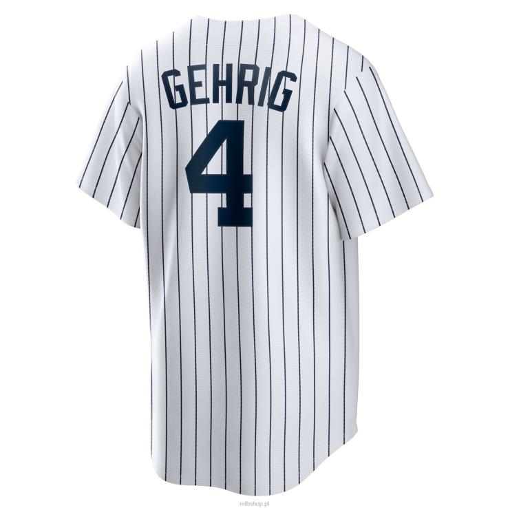 koszulka New York Yankees lou gehrig nike biała domowa kolekcja cooperstown mężczyźni 0J02V428 MLB Jerseys