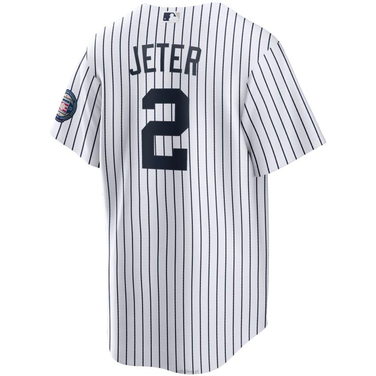 new york yankees derek jeter nike biały/granatowy 2020 hala sław indukcyjna replika domu koszulka z imieniem gracza mężczyźni 0J02V127 MLB Jerseys